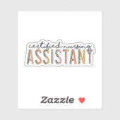 Certified Nursing Assistant Leopard CNA Nurse Gift Sticker (Vel)