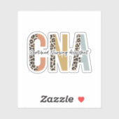 Certified Nursing Assistant Leopard CNA Nurse Gift Sticker (Vel)