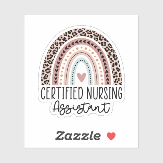 Certified Nursing Assistant Rainbow CNA-Afstuderen Sticker (Vel)