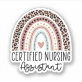 Certified Nursing Assistant Rainbow CNA-Afstuderen Sticker (Voorkant)