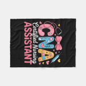 Certified Nursing Istant Nurse Aide Nurse Istant C Fleece Deken (Voorkant (Horizontaal))