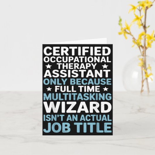 Certified Occupational Therapy Istant Cota Therast Kaart (Gele Bloem)