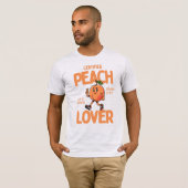 Certified Peach Lover Cute Funny Fruit Design T-shirt (Voorkant volledig)