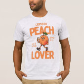 Certified Peach Lover Cute Funny Fruit Design T-shirt (Voorkant)