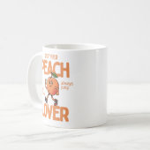 Certified Peach Lover Funny Fruit Mug Gift Koffiemok (Voorkant links)