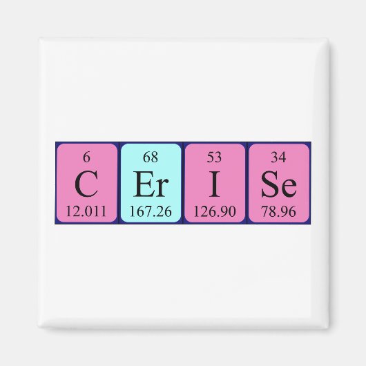 Certified Periodic table name magnet (Voorkant)