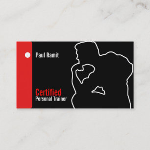 Certified Personal Trainer Business Red Card Visitekaartje