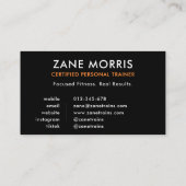 Certified Personal Trainer QR Code Visitekaartje (Achterkant)