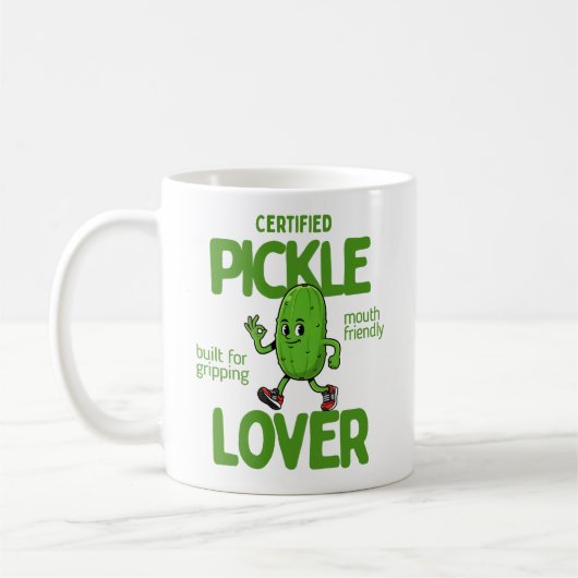 Certified Pickle Lover Funny Foodie Coffee  Koffiemok (Links)