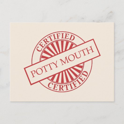 Certified - Potty Mouth Briefkaart (Voorkant)
