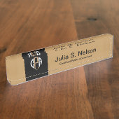 Certified Public Accountant Acryl Naam Bord Naambordje (Zijkant)