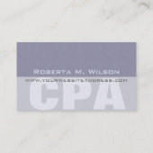 Certified Public Accountant CPA Elegant Visitekaartje (Achterkant)