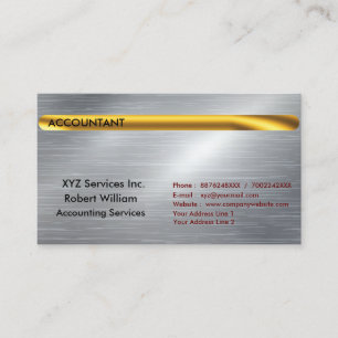 Certified Public Accountant Gold Silver BG CPA Visitekaartje