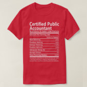 Certified Public Accountant Nutritional en Undeni T-shirt (Design voorkant)