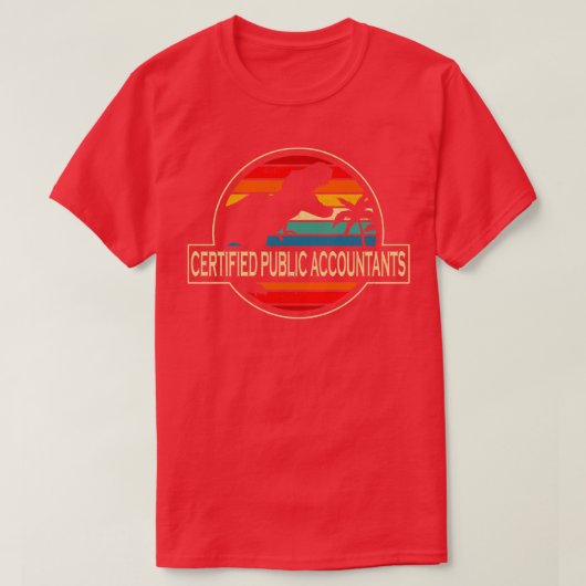 Certified Public Accountants Dinosaur T-shirt (Design voorkant)