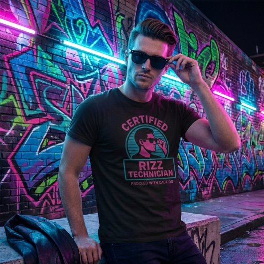 Certified Rizz Technician - Funny Rizz Meme T-shirt
