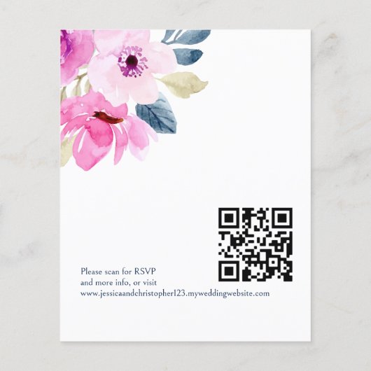 Certified roze Spring bloemen budget bruiloft nodi (Achterkant)