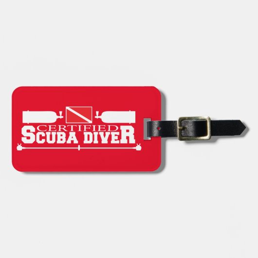 Certified Scuba Diver Bagagelabel (Voorkant horizontaal)