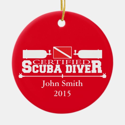 Certified Scuba Diver Ornament (Voorkant)