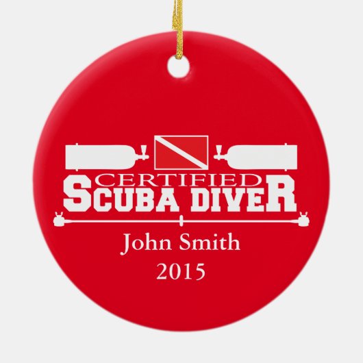 Certified Scuba Diver Ornament (Achterkant)