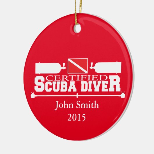 Certified Scuba Diver Ornament Single Sided (Links)