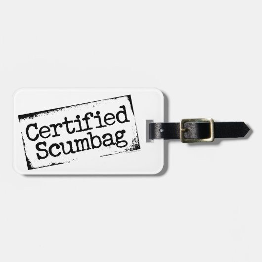 Certified Scumbag Bagagelabel (Voorkant horizontaal)