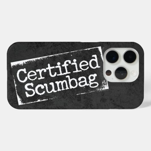 Certified Scumbag Case-Mate iPhone Case (Achterkant (horizontaal))