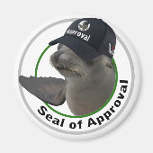 Certified Seal of Approval | Deadpan Seal Magnet (Voorkant)