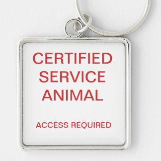 Certified Service Animal Dog Label Sleutelhanger