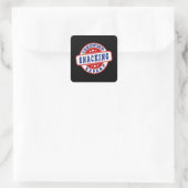 Certified snacking expert seal vierkante sticker (Tas)