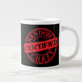 Certified stamp random crazy custom text grote koffiekop (Rechts)