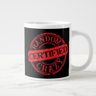 Certified stamp random crazy custom text grote koffiekop