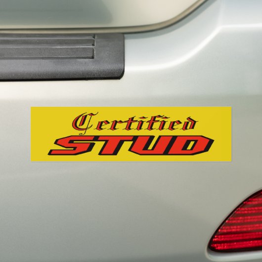 Certified Stud Bumpersticker (Op auto)