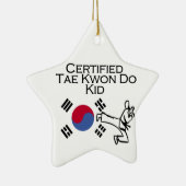 Certified Tae Kwon Do Kind Keramisch Ornament (Rechts)