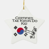 Certified Tae Kwon Do Kind Keramisch Ornament (Voorkant)