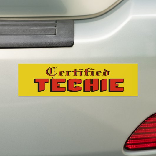 Certified Techie Bumpersticker (Op auto)
