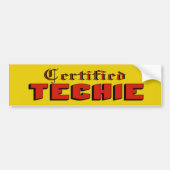 Certified Techie Bumpersticker (Voorkant)