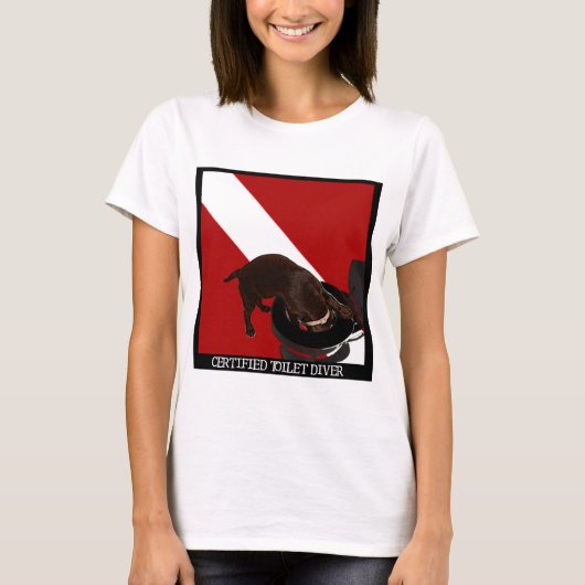 Certified Toilet Diver T-shirt (Voorkant)