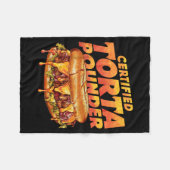 Certified Torta Under Funny Mexican Food Lover  Fleece Deken (Voorkant (Horizontaal))
