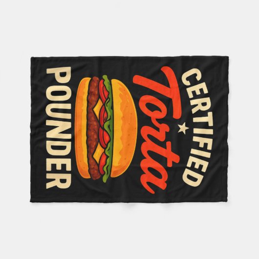 Certified Torta Under Funny Mexican Food Sandwich  Fleece Deken (Voorkant (Horizontaal))