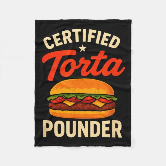 Certified Torta Under Funny Mexican Food Sandwich  Fleece Deken (Voorkant)