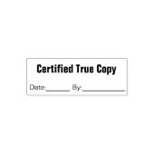Certified True Copy Date By Business Text Template Zelfinktende Stempel (Design)