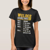 Certified Welder Hourly Rate Certified Welder T-shirt (Voorkant)