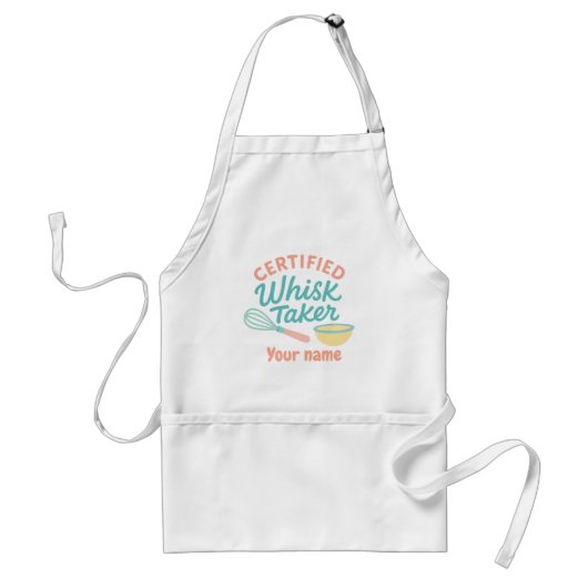 Certified Whisk Taker – Personalized Kitchen Apron Standaard Schort (Voorkant)