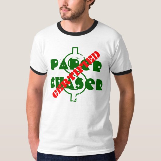 CertifiedPaperChaser T-shirt door CertifiedPaperCh (Voorkant)