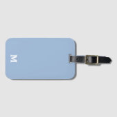 Cerulean blauw Effen Kleur Bagagelabel (Voorkant (horizontaal))