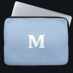 Cerulean blauw Effen Kleur Laptop Sleeve<br><div class="desc">Cerulean blauw Effen kleur moderne kleur.</div>