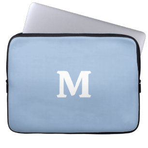 Cerulean blauw Effen Kleur Laptop Sleeve