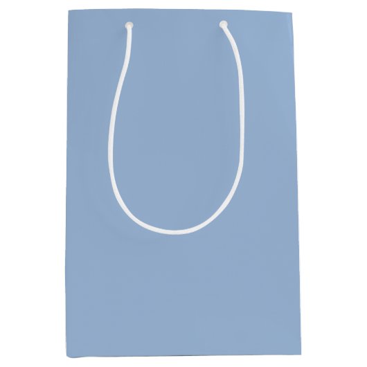 Cerulean blauw Effen Kleur Medium Cadeauzakje (Voorkant)