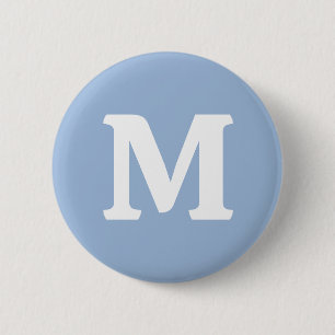 Cerulean blauw Effen Kleur Ronde Button 5,7 Cm
